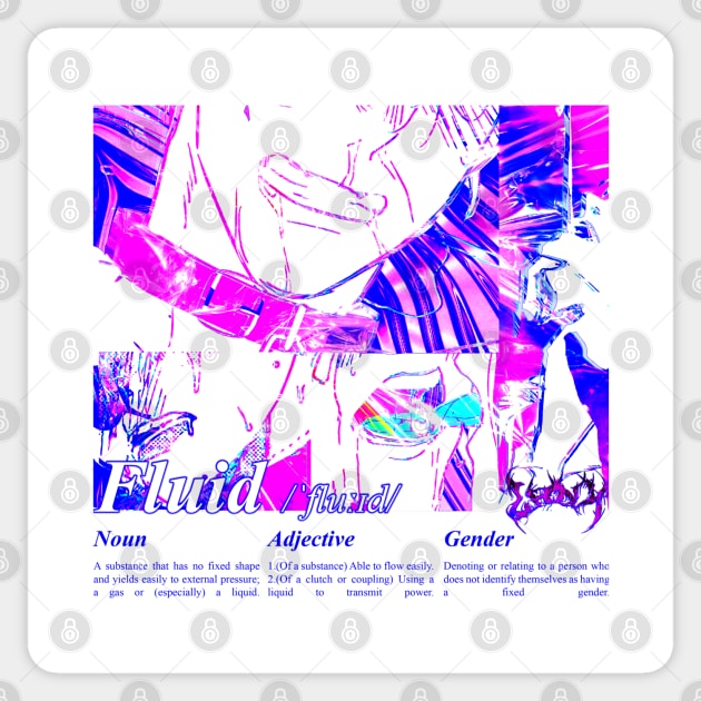 GENDERFLUID (Manga panels) (Light) Sticker by LANX